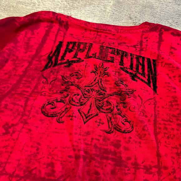 Affliction Y2k Graphic Red Tee - Picture 5 of 6